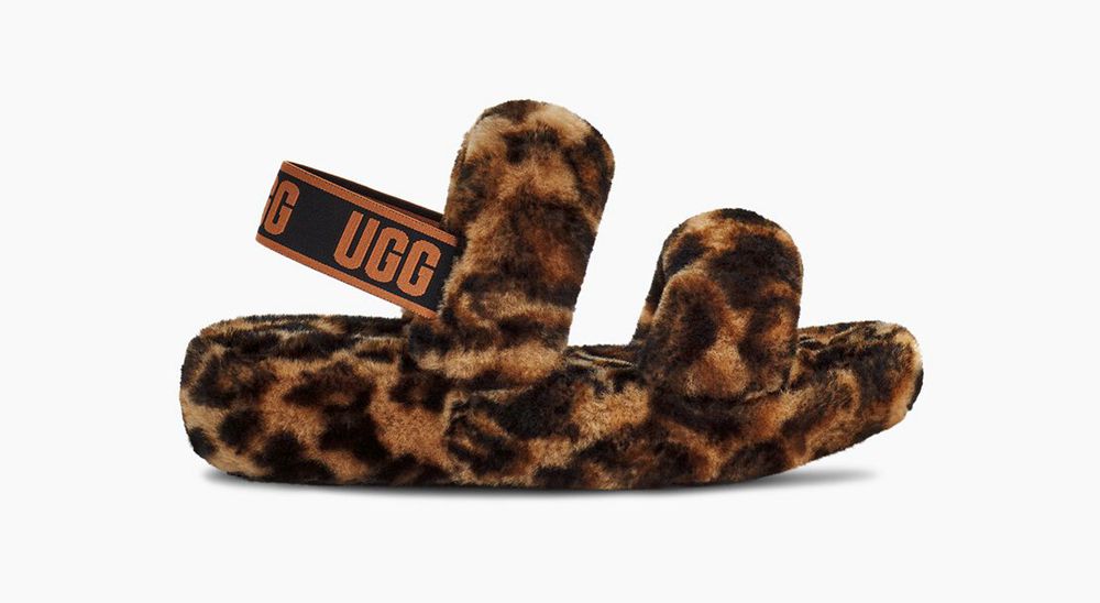 Ugg Slipper Womens - Ugg Oh Yeah Her Print Leopard - 430GWUHJQ